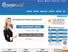 Tablet Screenshot of domaintechnik.at